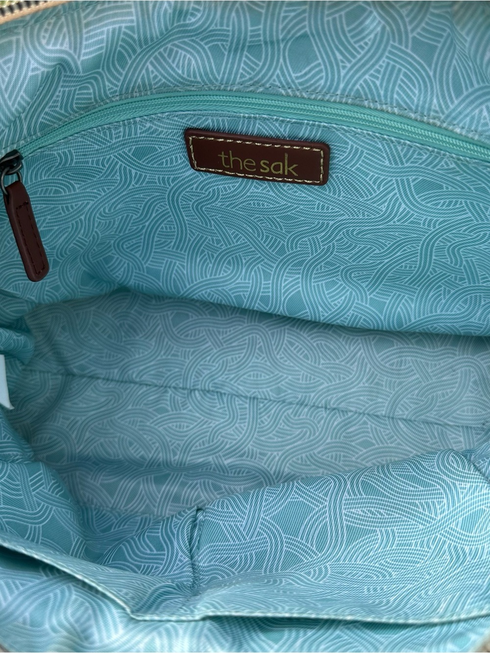 The Sak Kendra Leather Two-Tone Hobo Bag in Cream and Tan - Picture 6 of 8